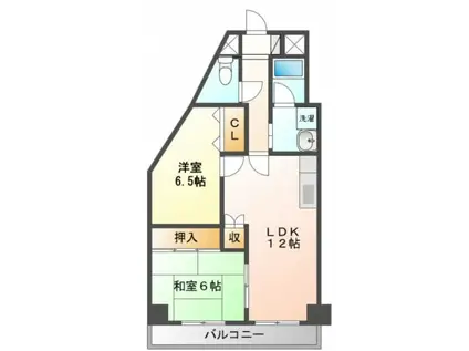 クレインコトブキ(2LDK/1階)の間取り写真