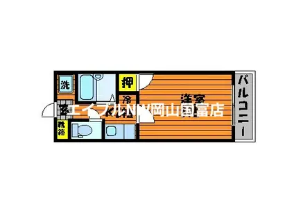 マーガレットM-II(1K/5階)の間取り写真