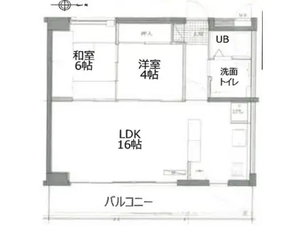 さくらヴィレッジ ペット棟(2LDK/2階)の間取り写真