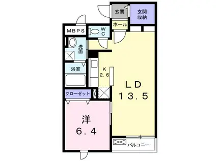 アルペジオ(1LDK/2階)の間取り写真
