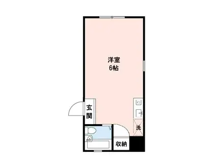 メゾン前原(ワンルーム/2階)の間取り写真