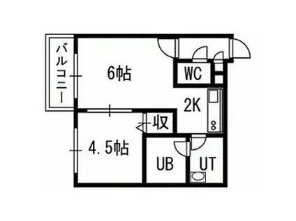 セントポーリアブライト(1LDK/1階)の間取り写真