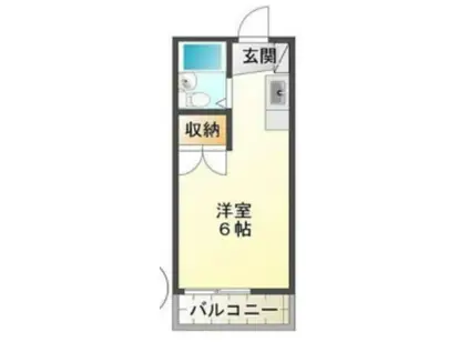 コーポコバリ(ワンルーム/1階)の間取り写真
