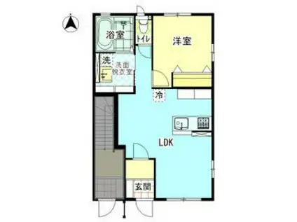 カーサアーバン(1LDK/1階)の間取り写真