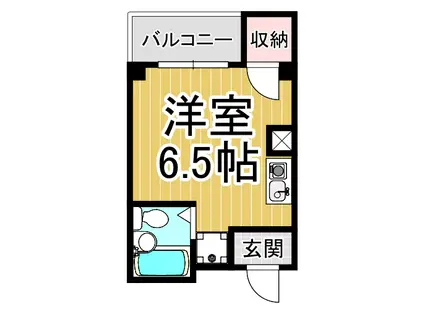 ウィング武庫川(ワンルーム/2階)の間取り写真