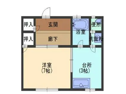 荒第4湊川マンション(1DK/3階)の間取り写真