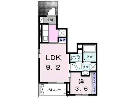 A.S.T サニーC(1LDK/1階)の間取り写真