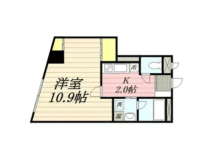 ルミエール美原(1K/3階)の間取り写真