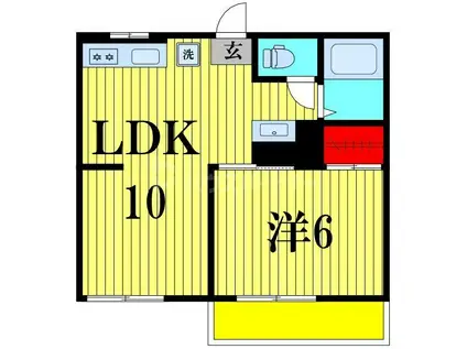 REZET北松戸(1LDK/3階)の間取り写真