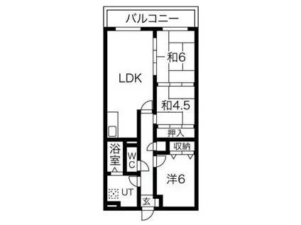 エスペレールII(3LDK/1階)の間取り写真
