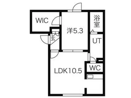 パールウエストA(1LDK/1階)の間取り写真