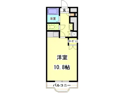 トムキャット101(ワンルーム/2階)の間取り写真