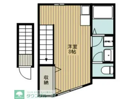 サングリーン世田谷(ワンルーム/2階)の間取り写真