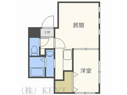 MAGARI(1LDK/3階)の間取り写真