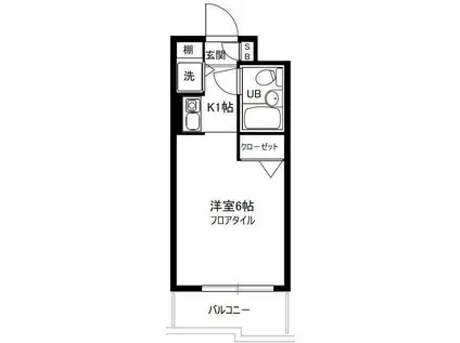 ジョイフル池上第2(1K/5階)の間取り写真