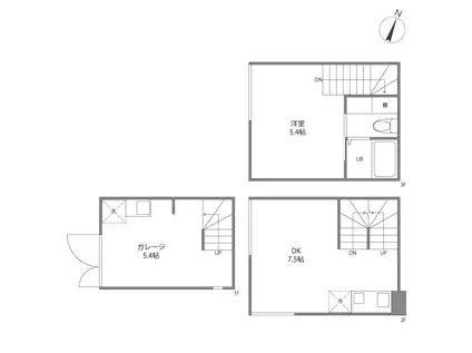 ラフォンテ文京茗荷谷(1DK/1階)の間取り写真