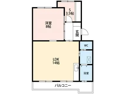 コーポのぐろ(1SLDK/2階)の間取り写真