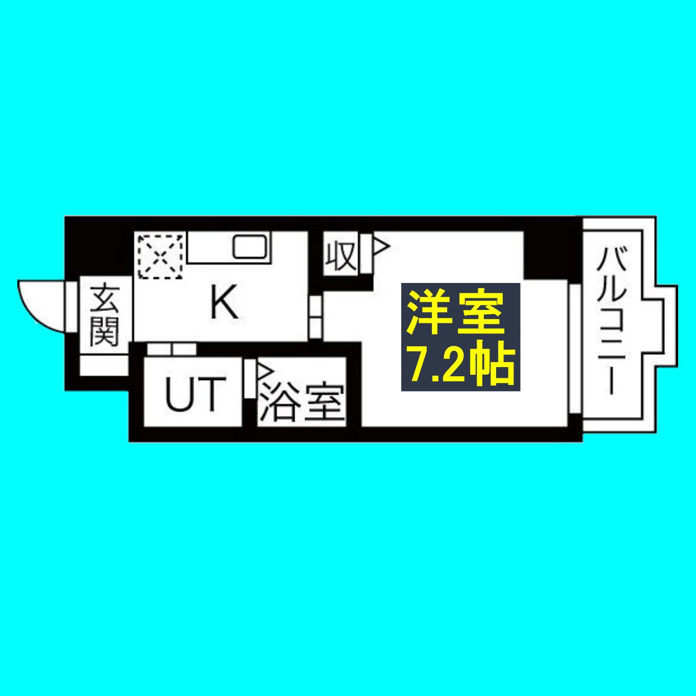 ヴァンデュール名古屋御器所(1K/3階)の間取り写真