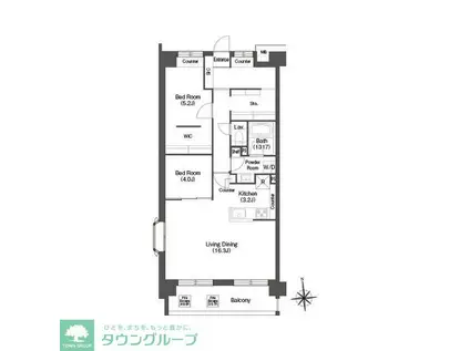 コンフォリア高島平(2LDK/2階)の間取り写真