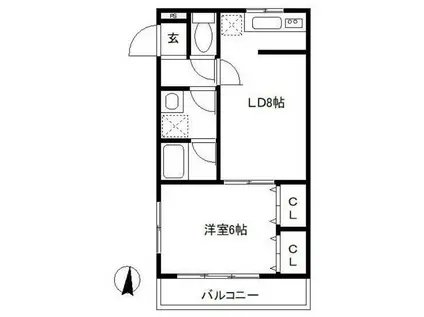 ワコーレ千住マンションA棟(1LDK/3階)の間取り写真