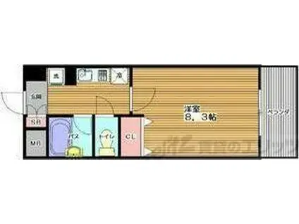 グレイス丸萬(1K/7階)の間取り写真