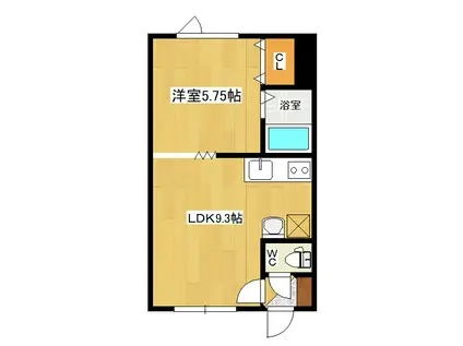 パープルハイツ(1LDK/1階)の間取り写真