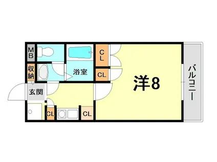 アクシス板宿(1K/5階)の間取り写真