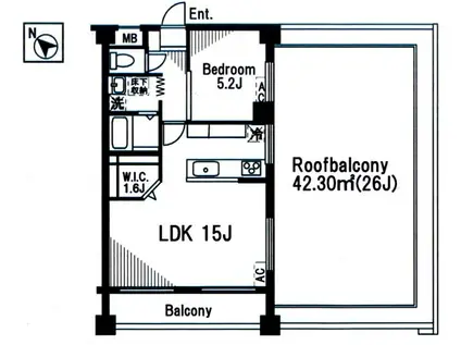 グリーンキャピタル氷川台(1LDK/4階)の間取り写真
