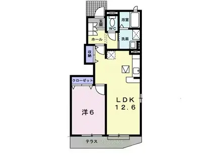 エトワール I(1LDK/1階)の間取り写真