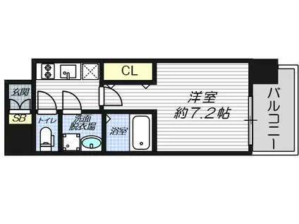 ファステート都島ベルズ(1K/11階)の間取り写真