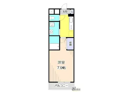 LUOGIA ルオージア(1K/2階)の間取り写真