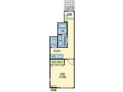 アパートメント コノハ(1K/1階)の間取り写真