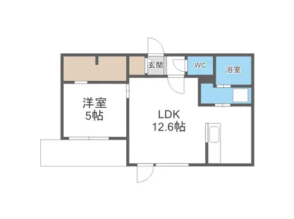 ルミエールコトニ(1LDK/3階)の間取り写真