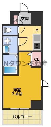 メイクス新栄(1K/2階)の間取り写真