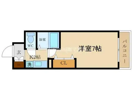 エスリード本町(1K/8階)の間取り写真