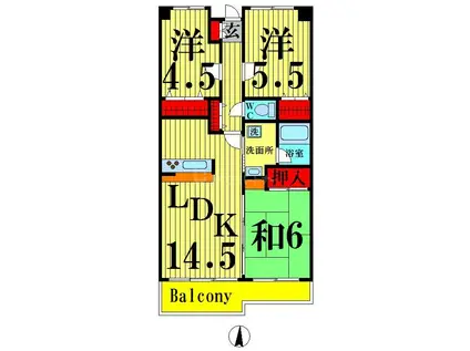 ラフィーネ(3LDK/3階)の間取り写真
