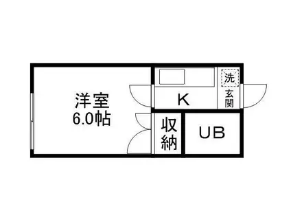 小松島深松荘(1K/1階)の間取り写真