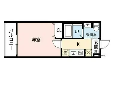 神大寺スクエア横浜(1K/3階)の間取り写真