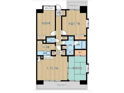 CITY SPIRE西葛西(2SLDK/1階)の間取り写真