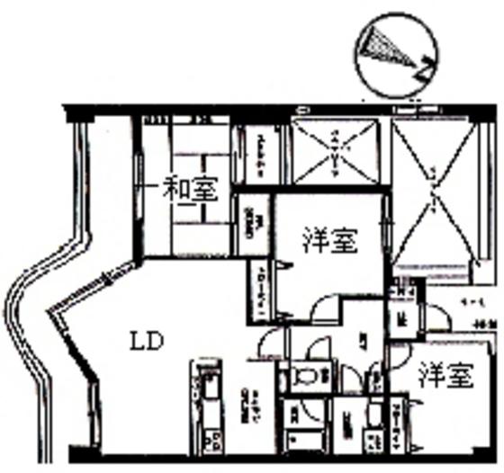 グランドメゾン戸坂中町(3LDK/4階)の間取り写真