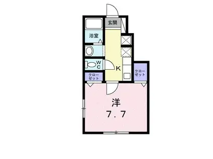 メゾン・ド・プリムローズ(1K/1階)の間取り写真