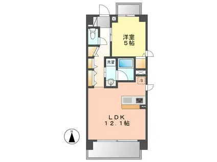 IHK天塚II(1LDK/3階)の間取り写真