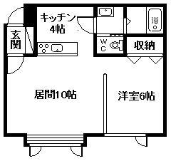 PURENESS(1LDK/2階)の間取り写真