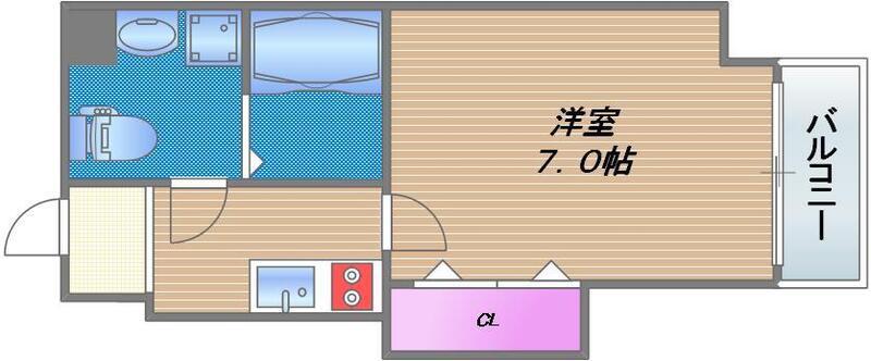 S-FORT大今里西(1K/3階)の間取り写真