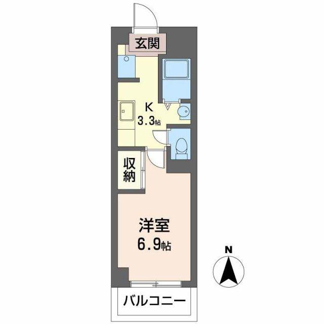 ラ・本郷(1K/2階)の間取り写真
