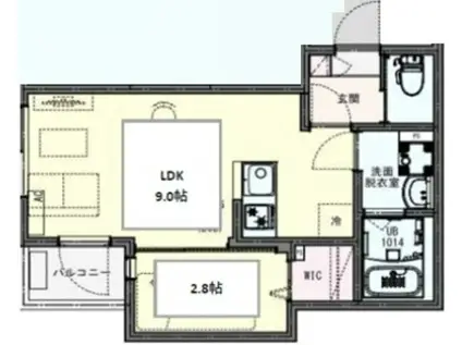 クレイス清瀬2(1LDK/2階)の間取り写真