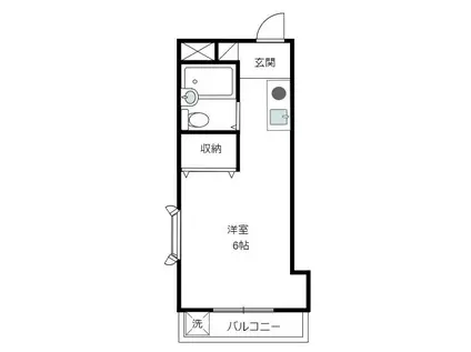 TS TERRACE(ワンルーム/2階)の間取り写真