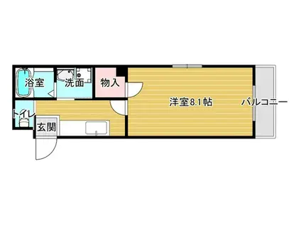 パークレジデンス 下鴨(1K/5階)の間取り写真