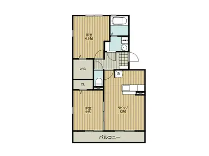 ＪＲ東海道本線 西岡崎駅 徒歩12分 3階建 築17年(2LDK/3階)の間取り写真