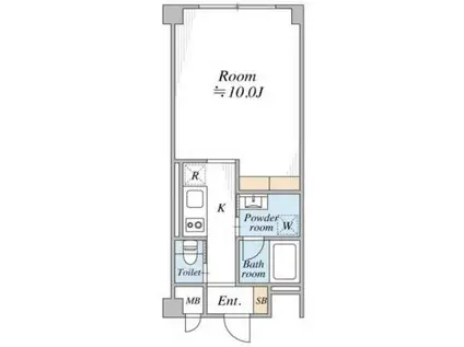 竹嶋ビルACT-3(1K/6階)の間取り写真